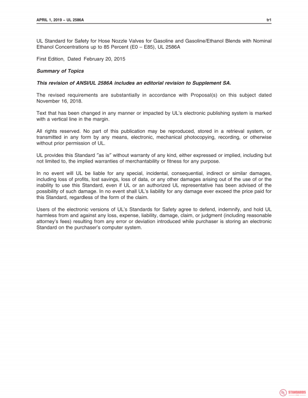 UL 2586A PDF UL 2586A PDF